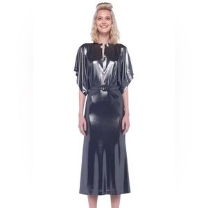 Norma Kamali silver dress